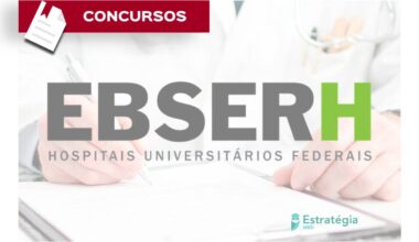 Capa de divulgações sobre o concurso público para médicos da EBSERH