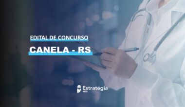 Capa de divulgações sobre edital para médicos de Canela