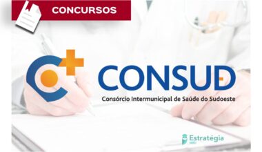 Capa de divulgações sobre o concurso público para médicos da CONSUD