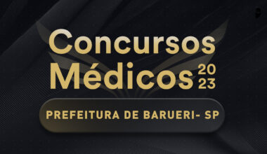 Capa de divulgações sobre concurso público para médicos Barueri