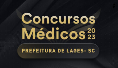 Capa de divulgações sobre concurso público para médicos Lages