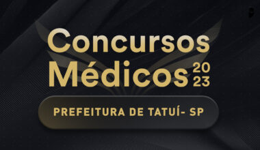 Capa de divulgações sobre concurso público para médicos Tatuí