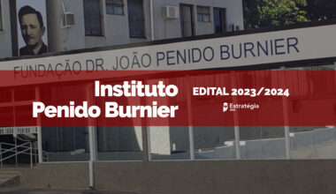 Fachada do Instituto Penido Burnier com tarja vermelha e texto "edital de residência médica 2024"